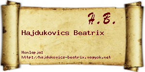 Hajdukovics Beatrix névjegykártya