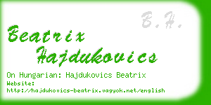 beatrix hajdukovics business card